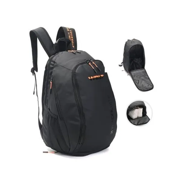 Mochila paletero padel con zapatero y portanotebook impermeable negra 47x32x41 cm wand 47x32x41 40114