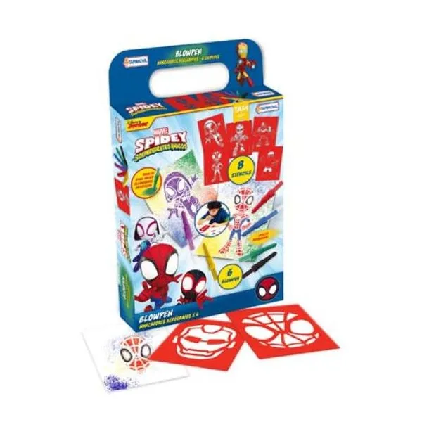 Set stencils con blow pen spidey.
