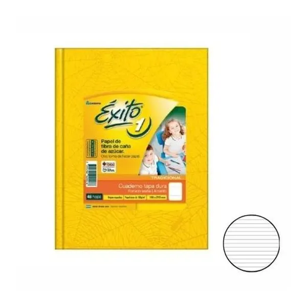 Cuaderno 16x21 rayado t/d araña amarillo 48h Éxito
