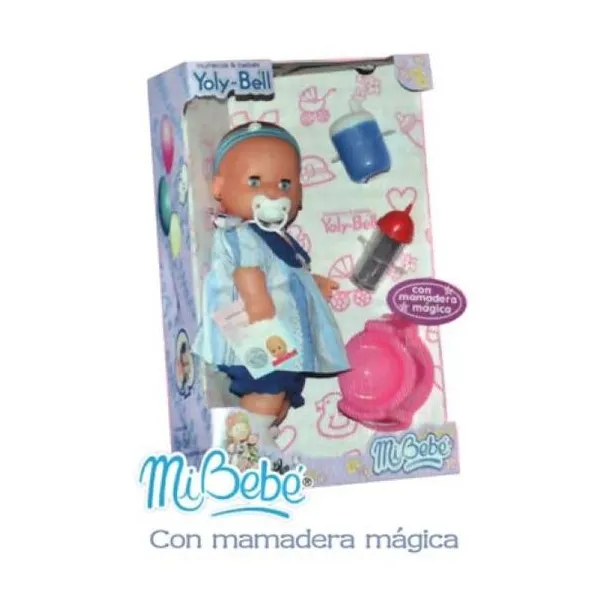 Mi bebé - mamadera mágica pelela, ojos movibles, vasito de jugo
