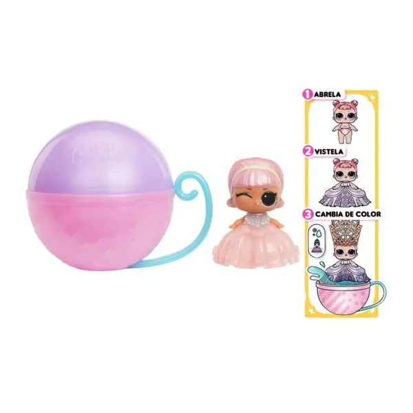 Lol surprise! baby sister princesas 06 cm surtido ,cambia de color