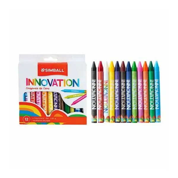 Crayón de cera innovation caja x12 unidades Simball