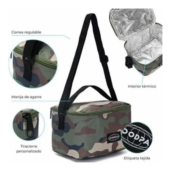 Lunchera goodpak print camuflado 14x22x15 cm