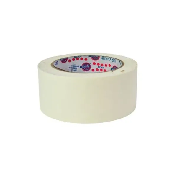Cinta de papel adhesiva 48mmx50 mts x unidad eurocel