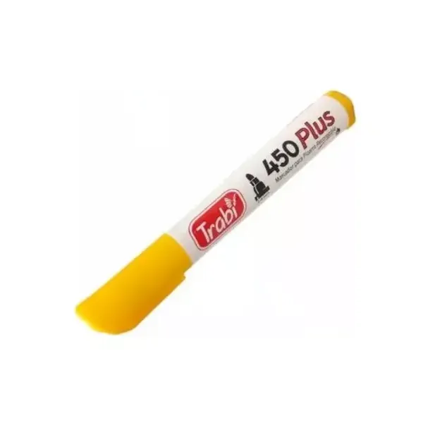 Marcador trabi 450 para pizarra cj.x 12 unid.amarillo recargable