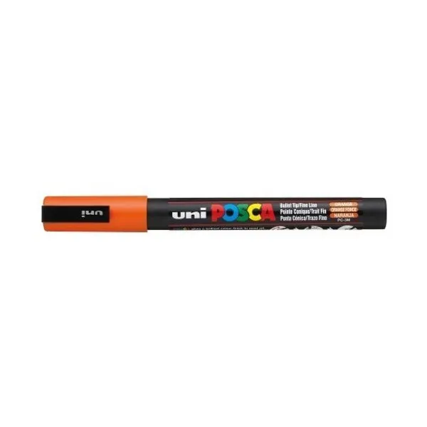 Marcador Uni posca al agua para extra fina naranja