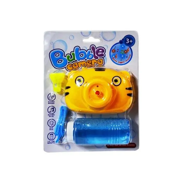 Burbujero camara con luz y sonido en blister 16.5x20 cm