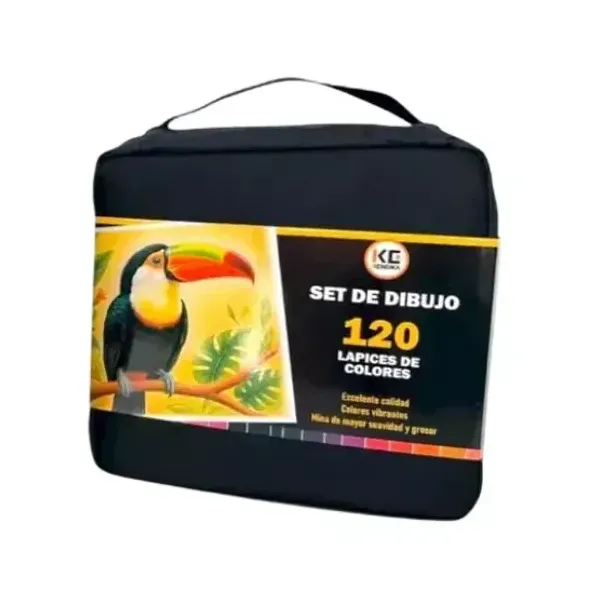 Set de dibujo kendra lápices de colores estuche x120 unid.