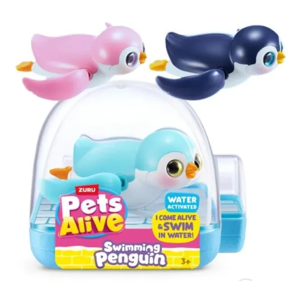 Alive pets robo pingüino nadador surtido 10 cm