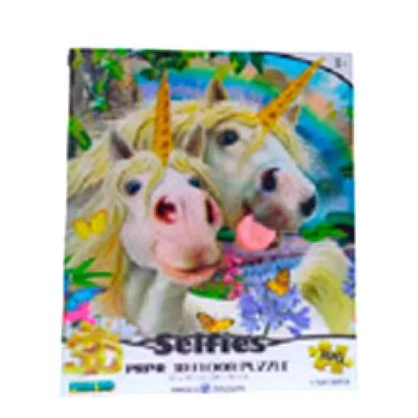 Puzzle de piso 3d unicorn selfie x100 pcs