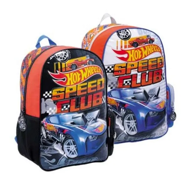 Hot Wheels mochila 16" espalda -speed club- surtido