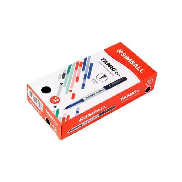 Bolígrafo roller ball tinta liquida tankpen negro caja x12 unidades Simball