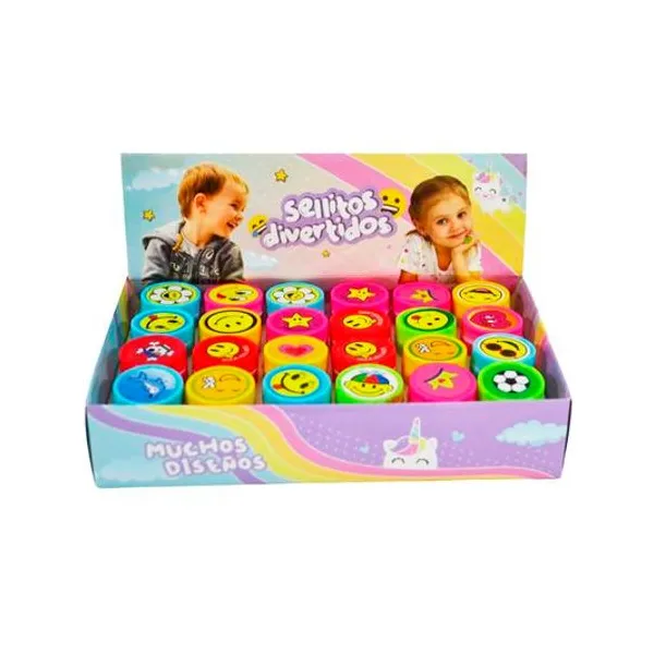 Sellitos divertidos x24 unidades modelos surtidos en caja 18x4x11.5 cm
