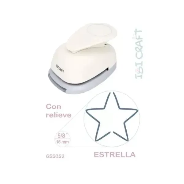 Perforadora artistica ibi craft con relieve 17 mmestrella