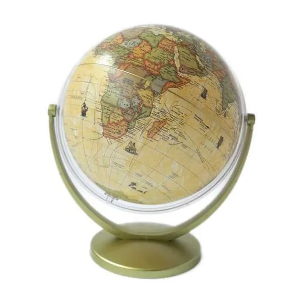 Globo terraqueo 20 cm ø base de plástico antiguo multigiro
