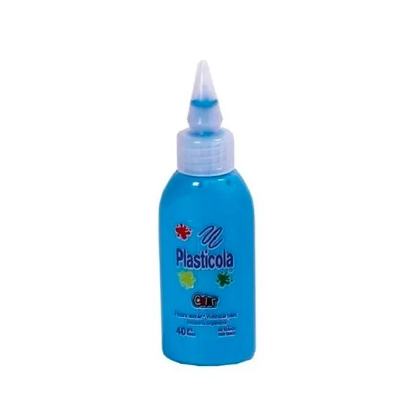 Adhesivo vinílico color Plasticola 40 grsceleste