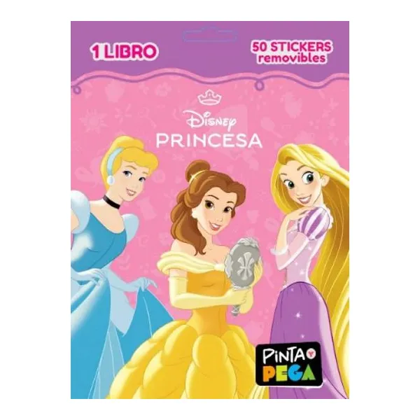 Sobre pinta y pega princesas