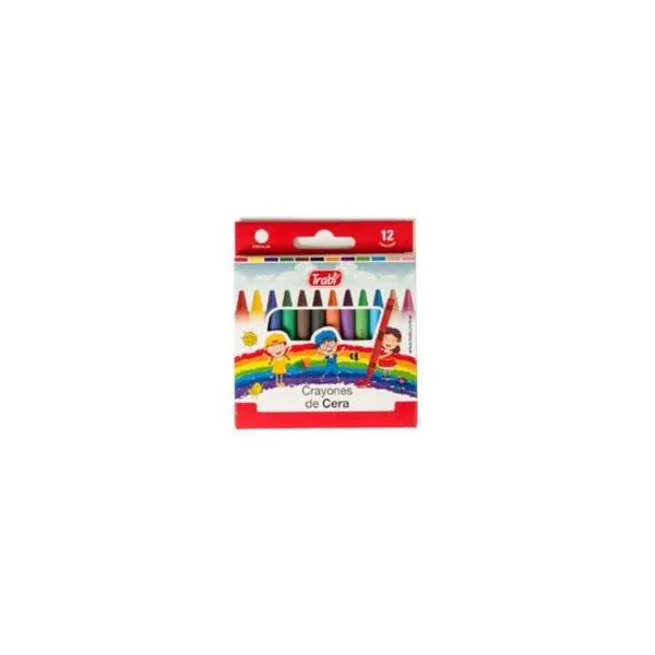 Crayón de cera caja x12 unidades trabi