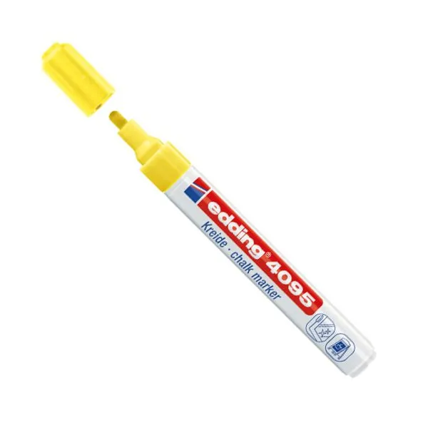 Marcador Edding e 4095 para vidrio fluo amarillo
