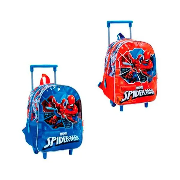Mochila 12" con carro Spiderman tech wabro