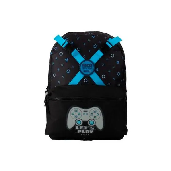 Mochila 18" espalda lets play gamer con hebillas Skora