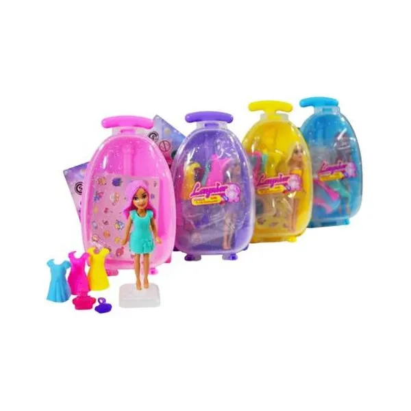 Muñeca mini lulistar con accesorios en valija x unidad 8x13 cm modelos surtidos