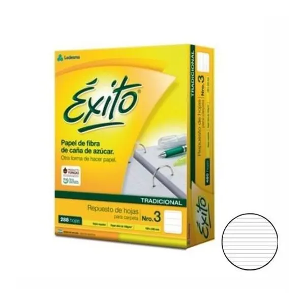 Repuesto carta rayado 288h tradicional Éxito
