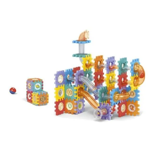 Rolling ball, tubes & blocks 125 pcs