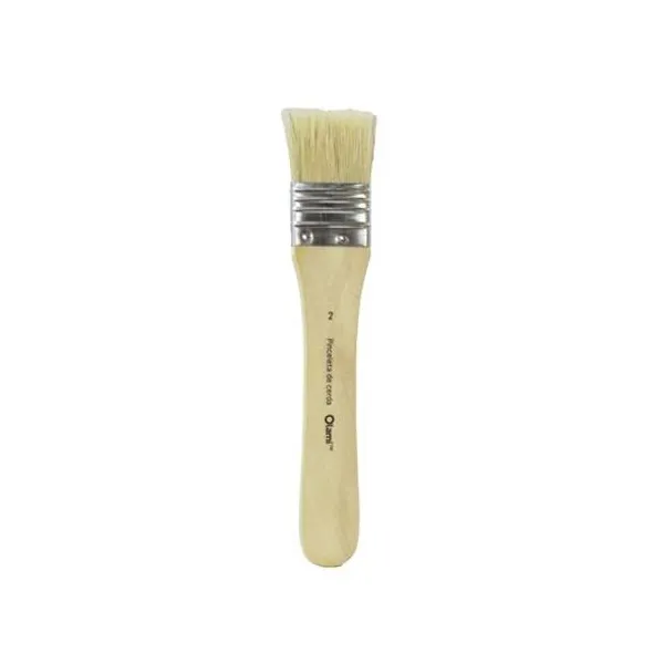 Pinceleta cerda natural n.° 2 32 mm x unidad olami