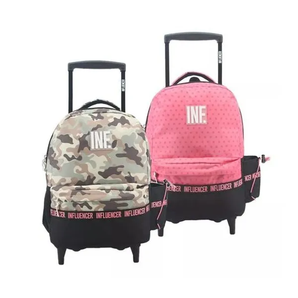 Mochila 18" con carro x unidad modelos surtidos influencer
