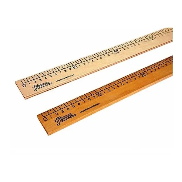 Regla de madera 1mt lustrada fime