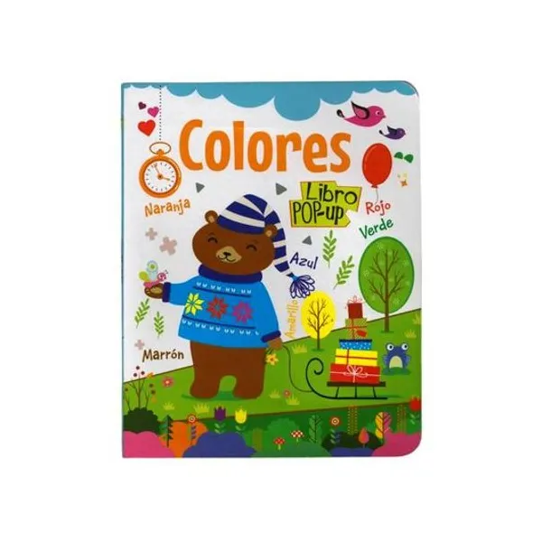 Libro didáctico pop-up: colores tapa dura 15x18.5 cm latinbooks