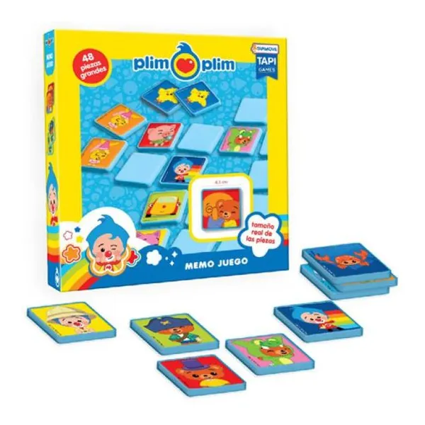Memo juego con piezas de plástico. tamaño caja: 26,5x26,5x5 cm