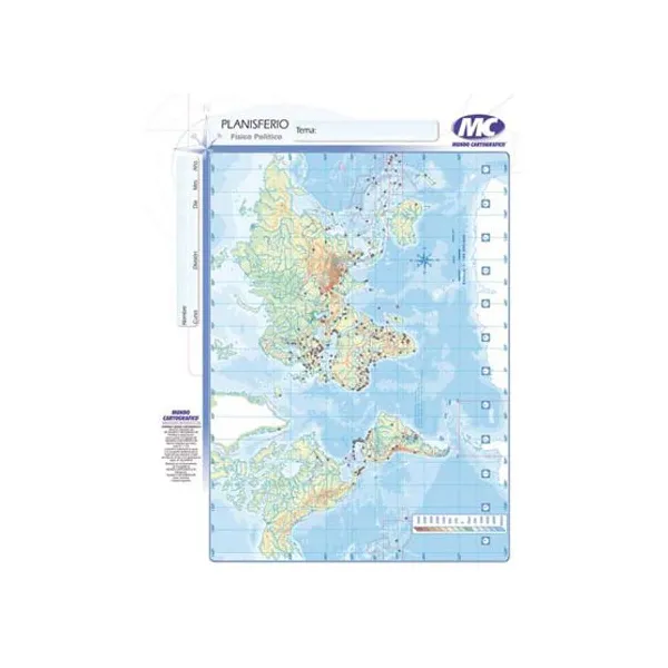 Block mapas m.c.n.° 3 planisferio fp x40 un