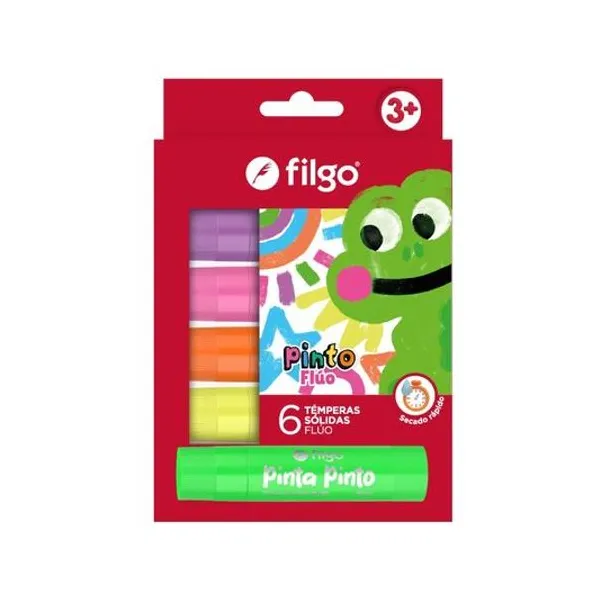 Témpera solida fluo Pinto caja x6 unidades Filgo - temps