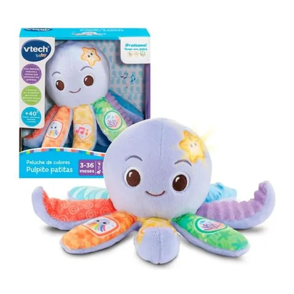 Peluche de colores pulpito patitas