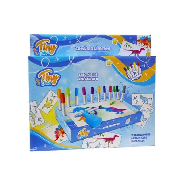 Set de dibujo Tiny con aerografo y accesorios 296x27x4.5 cm