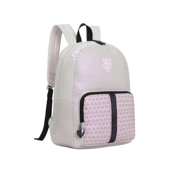Mochila 17" espalda matelasse corazones Trendy