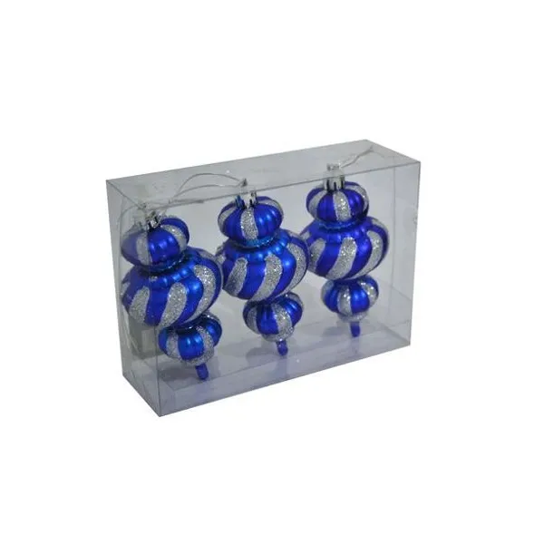 Borla triglo bicolor 10.5 cm azul caja x3