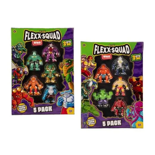 Flextreme - figura escuadron flexx mini - pack x5