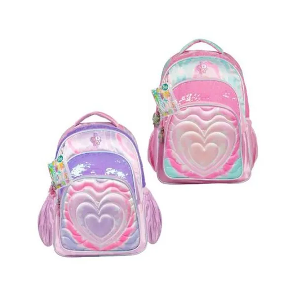 Mochila 18" espalda dye heart con bolígrafos x unidad colores surtidos footy