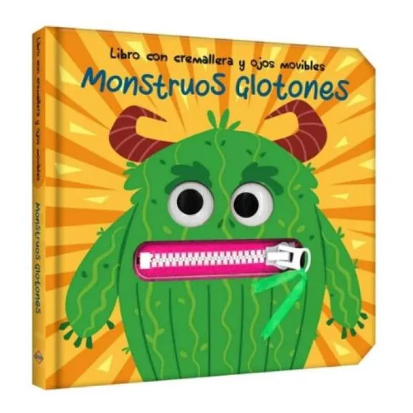 Monstruos glotones 20.5 x20.5 cm/tapa dura/ojos móviles/8 páginas