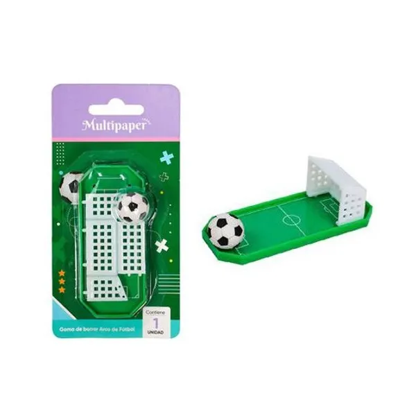 Goma de borrar con arco de fútbol blister 7.5x15 cm multipaper - go