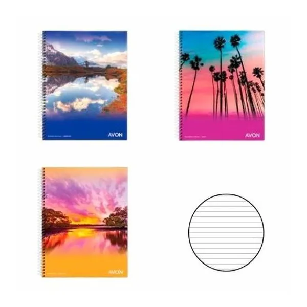 Cuaderno 16x21 rayado 84h t/f con e avon