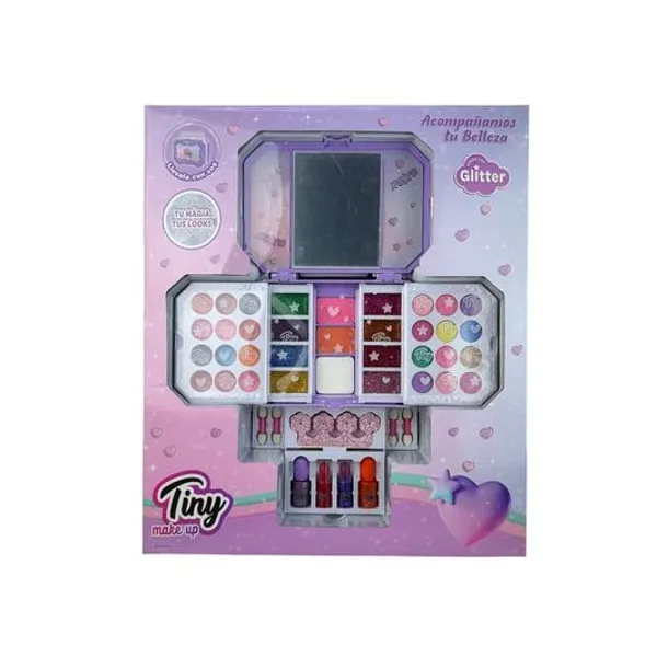 Maleta de exposicion de cosmeticos make up en caja con visor 39x34x6 cm