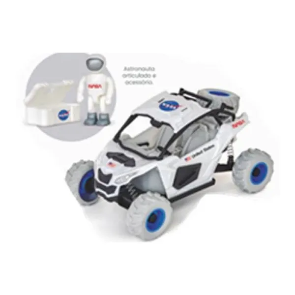 Vehiculo lunar nasa con astronauta y accesorio 16x10x8 cm