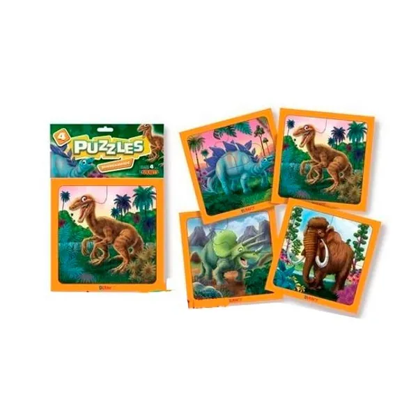 Puzzle Duravit chico dinosaurios bl.x 4 unid.