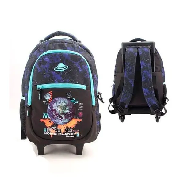Mochila 18" con carro earth home planet discovery