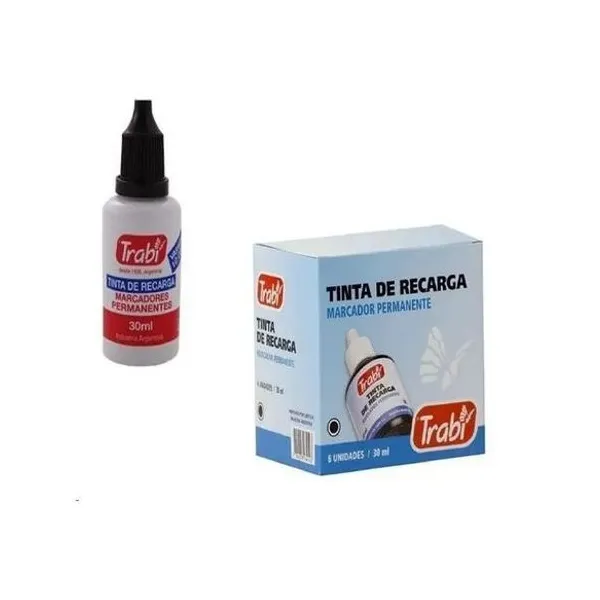 Tinta para marcador permanente 30cc x unidad trabi - tr