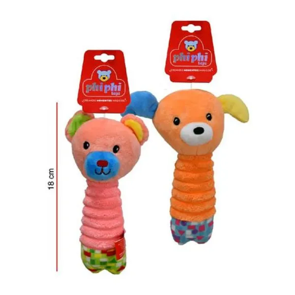 Sonajeros animalitos con mordillo 18 cm